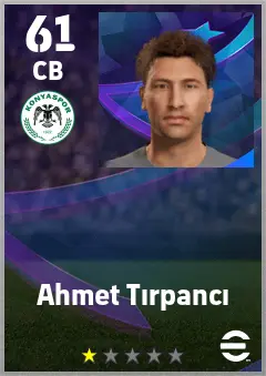Ahmet Tirpanci eFootball 2026 player card — 61 OVR CB