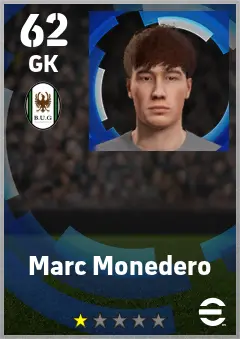 Marc Monedero eFootball 2026 player card — 62 OVR GK
