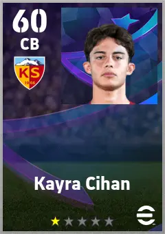 Kayra Cihan eFootball 2026 player card — 60 OVR CB