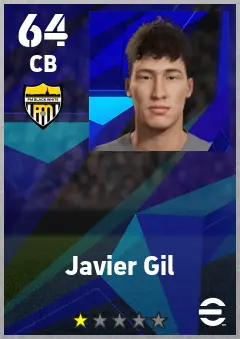 Javier Gil eFootball 2026 player card — 64 OVR CB
