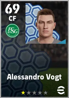 Alessandro Vogt eFootball 2026 player card — 69 OVR CF