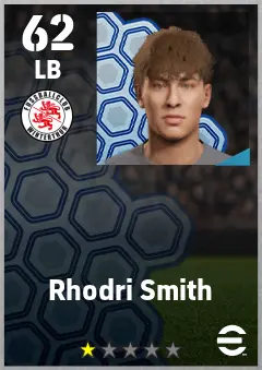 Rhodri Smith eFootball 2026 player card — 62 OVR LB