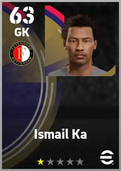Ismail Ka eFootball 2026 player card — 63 OVR GK