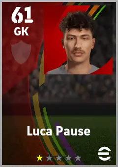 Luca Pause eFootball 2026 player card — 61 OVR GK