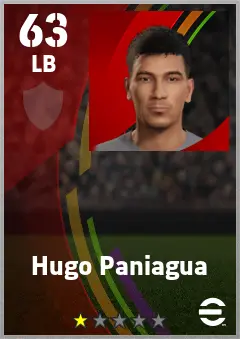 Hugo Paniagua eFootball 2026 player card — 63 OVR LB