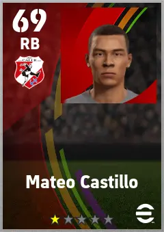 Mateo Castillo eFootball 2026 player card — 69 OVR RB