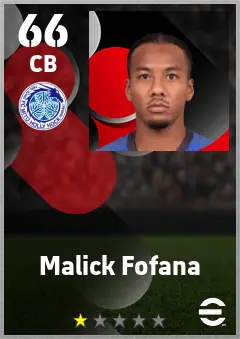 Malick Fofana eFootball 2026 player card — 66 OVR CB
