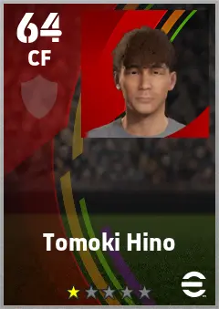 Tomoki Hino eFootball 2026 player card — 64 OVR CF