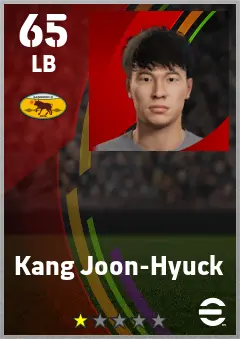 Kang Joon-Hyuck eFootball 2026 player card — 65 OVR LB
