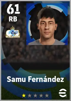 Samu Fernandez eFootball 2026 player card — 61 OVR RB