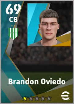 Brandon Oviedo eFootball 2026 player card — 69 OVR CB