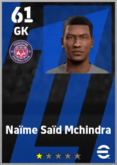 Naime Said Mchindra eFootball 2026 player card — 61 OVR GK