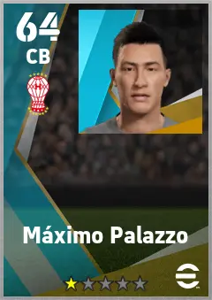 Maximo Palazzo eFootball 2026 player card — 64 OVR CB