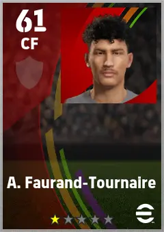 A. Faurand-Tournaire eFootball 2026 player card — 61 OVR CF