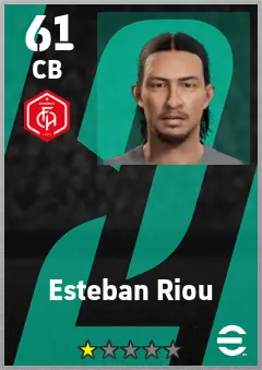 Esteban Riou eFootball 2026 player card — 61 OVR CB