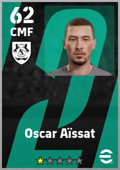 Oscar Aissat eFootball 2026 player card — 62 OVR CMF