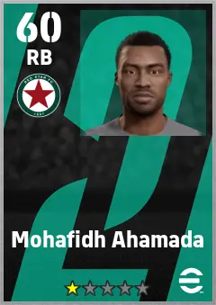 Mohafidh Ahamada eFootball 2026 player card — 60 OVR RB