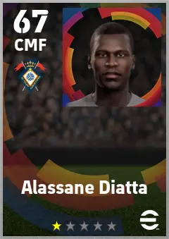 Alassane Diatta eFootball 2026 player card — 67 OVR CMF