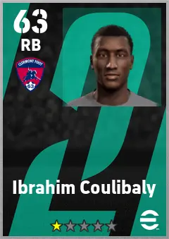 Ibrahim Coulibaly eFootball 2026 player card — 63 OVR RB