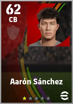 Aaron Sanchez eFootball 2026 player card — 62 OVR CB
