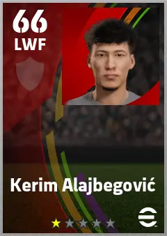 Kerim Alajbegovic eFootball 2026 player card — 66 OVR LWF