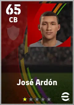 Jose Ardon eFootball 2026 player card — 65 OVR CB