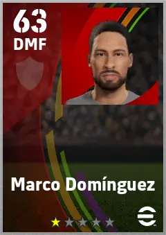 Marco Dominguez eFootball 2026 player card — 63 OVR DMF