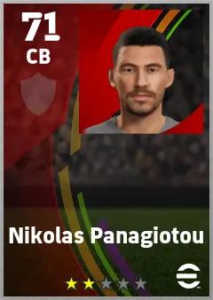 Nikolas Panagiotou eFootball 2026 player card — 71 OVR CB