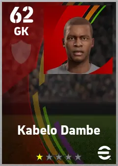 Kabelo Dambe eFootball 2026 player card — 63 OVR GK