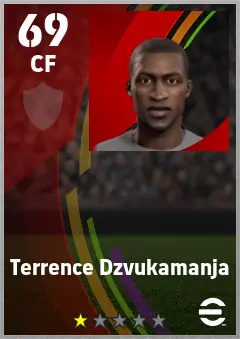 Terrence Dzvukamanja eFootball 2026 player card — 69 OVR CF