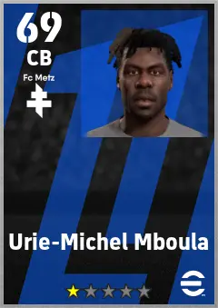 Urie-Michel Mboula eFootball 2026 player card — 69 OVR CB