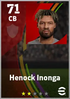 Henock Inonga eFootball 2026 player card — 71 OVR CB