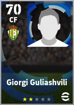 Giorgi Guliashvili eFootball 2026 player card — 70 OVR CF