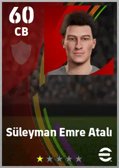 Suleyman Emre Atali eFootball 2026 player card — 60 OVR CB