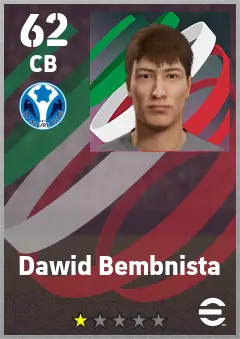 Dawid Bembnista eFootball 2026 player card — 62 OVR CB