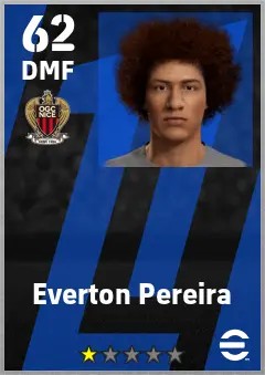 Everton Pereira eFootball 2026 player card — 62 OVR DMF