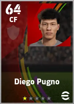 Diego Pugno eFootball 2026 player card — 64 OVR CF