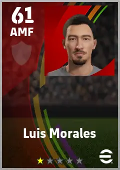 Luis Morales eFootball 2026 player card — 61 OVR AMF