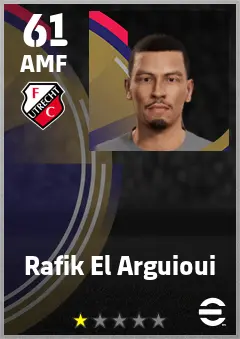 Rafik El Arguioui eFootball 2026 player card — 61 OVR AMF