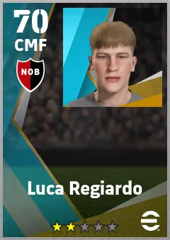 Luca Regiardo eFootball 2026 player card — 70 OVR CMF