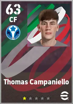 Thomas Campaniello eFootball 2026 player card — 63 OVR CF