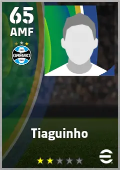 Tiaguinho eFootball 2026 player card — 65 OVR AMF
