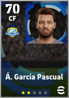 A. Garcia Pascual eFootball 2026 player card — 70 OVR CF