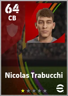 Nicolas Trabucchi eFootball 2026 player card — 64 OVR CB