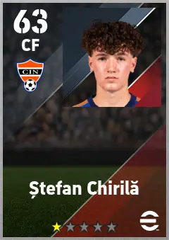 Stefan Chirila eFootball 2026 player card — 63 OVR CF