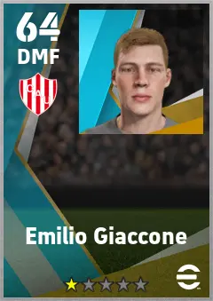 Emilio Giaccone eFootball 2026 player card — 64 OVR DMF