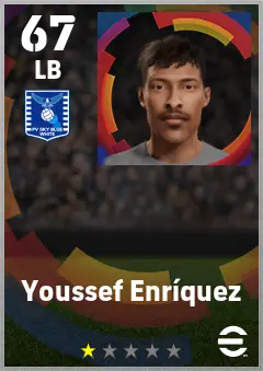 Youssef Enriquez eFootball 2026 player card — 67 OVR LB
