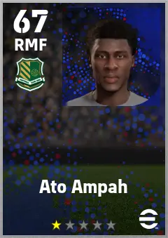 Ato Ampah eFootball 2026 player card — 67 OVR RMF