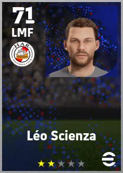 Leo Scienza eFootball 2026 player card — 71 OVR LMF