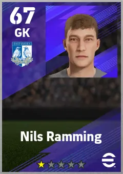 Nils Ramming eFootball 2026 player card — 67 OVR GK
